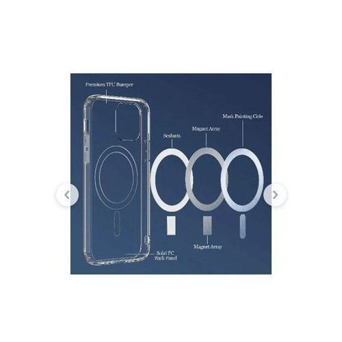 Sleek Orange Transparent Magnetic iPhone Case