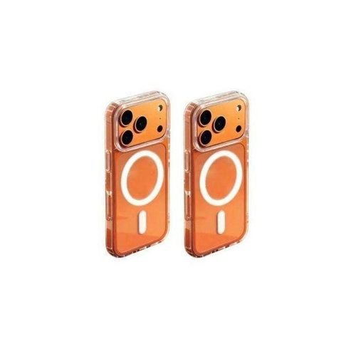 Sleek Orange Transparent Magnetic iPhone Case