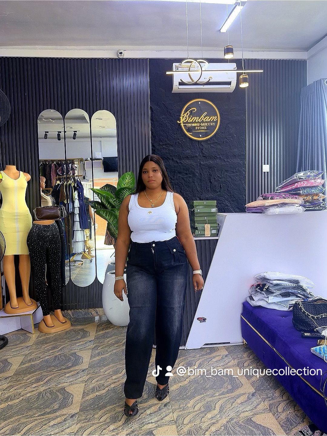 Trendy High Waist Wide-Leg Jeans